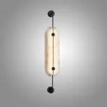 Серия светодиодных настенных светильников с мраморными рассеивателями овальной формы PHEBE TALL H100 Black от ImperiumLoft