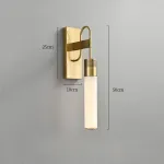 Серия светодиодных настенных светильников с мраморными цилиндрическими плафонами JUDA Brass от ImperiumLoft