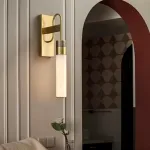 Серия светодиодных настенных светильников с мраморными цилиндрическими плафонами JUDA Black от ImperiumLoft