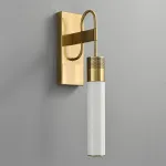 Серия светодиодных настенных светильников с мраморными цилиндрическими плафонами JUDA Brass от ImperiumLoft