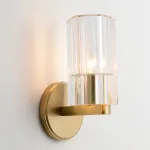 Настенный светильник с цилиндрическими рельефными плафонами из хрусталя VIGO от ImperiumLoft