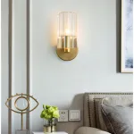 Настенный светильник с цилиндрическими рельефными плафонами из хрусталя VIGO от ImperiumLoft