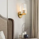 Настенный светильник с цилиндрическими рельефными плафонами из хрусталя VIGO от ImperiumLoft