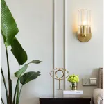 Настенный светильник с цилиндрическими рельефными плафонами из хрусталя VIGO от ImperiumLoft