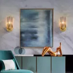 Настенный светильник с цилиндрическими рельефными плафонами из хрусталя VIGO от ImperiumLoft