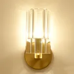 Настенный светильник с цилиндрическими рельефными плафонами из хрусталя VIGO от ImperiumLoft