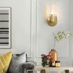 Настенный светильник с цилиндрическими рельефными плафонами из хрусталя VIGO от ImperiumLoft