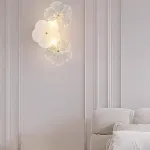 Серия настенных светильников с цветочным декором из прозрачного и матового стекла ручной работы IVET LACE WALL L2 от ImperiumLoft