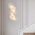 Серия настенных светильников с цветочным декором из прозрачного и матового стекла ручной работы IVET LACE WALL L2 от ImperiumLoft