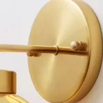 Серия золотых настенных светильников с деревянным элементом ALISON GOLD WALL Dark Brown от ImperiumLoft