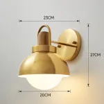 Серия золотых настенных светильников с деревянным элементом ALISON GOLD WALL Dark Brown от ImperiumLoft