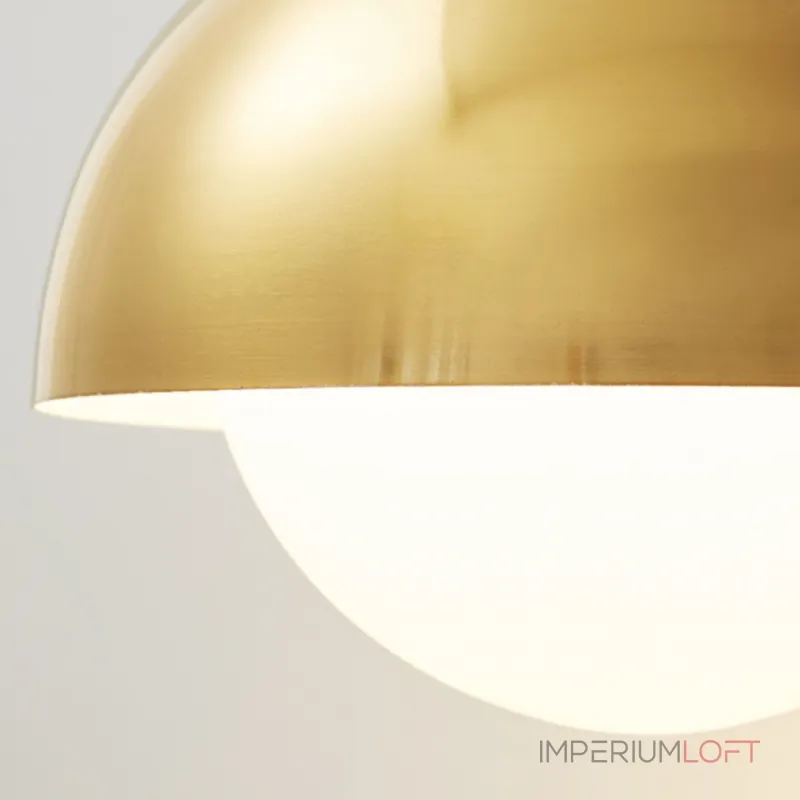 Серия золотых настенных светильников с деревянным элементом ALISON GOLD WALL Dark Brown от ImperiumLoft