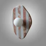 Серия настенных светильников с шарообразным плафоном на плоском основании из камня TERKEL SHAPE Pink White от ImperiumLoft