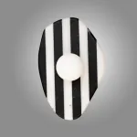 Серия настенных светильников с шарообразным плафоном на плоском основании из камня TERKEL SHAPE Black White от ImperiumLoft