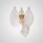 Настенный светильник с декором из подвесок в виде листьев из стекла и металла OLEANDER WALL от ImperiumLoft