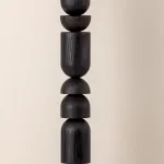 Торшер с фигурной стойкой из высококачественной древесины и цилиндрическим текстильным плафоном WILHARD от ImperiumLoft