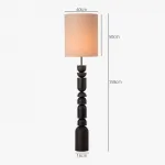 Торшер с фигурной стойкой из высококачественной древесины и цилиндрическим текстильным плафоном WILHARD от ImperiumLoft