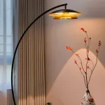 Светодиодный торшер с двойным купольным плафоном и линзированным источником света на дугообразной стойке TERRY FL ARC от ImperiumLoft