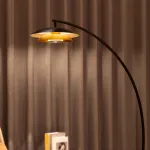 Светодиодный торшер с двойным купольным плафоном и линзированным источником света на дугообразной стойке TERRY FL ARC от ImperiumLoft