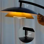 Светодиодный торшер с двойным купольным плафоном и линзированным источником света на дугообразной стойке TERRY FL ARC от ImperiumLoft