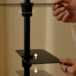 Светодиодный торшер с двойным купольным плафоном, полочками и сенсорным переключением цветовой температуры TERRY FL от ImperiumLoft