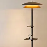 Светодиодный торшер с двойным купольным плафоном, полочками и сенсорным переключением цветовой температуры TERRY FL от ImperiumLoft