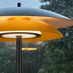 Светодиодный торшер с двойным купольным плафоном, полочками и сенсорным переключением цветовой температуры TERRY FL от ImperiumLoft