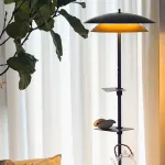 Светодиодный торшер с двойным купольным плафоном, полочками и сенсорным переключением цветовой температуры TERRY FL от ImperiumLoft