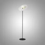 Серия торшеров с шарообразным плафоном и меняющим положение затеняющим диском с рельефной поверхностью LANNY White от ImperiumLoft