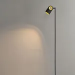 Дизайнерский светодиодный торшер с яркими вставками на поворотном плафоне с оптической линзой TOLLVER FL от ImperiumLoft