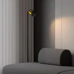 Дизайнерский светодиодный торшер с яркими вставками на поворотном плафоне с оптической линзой TOLLVER FL от ImperiumLoft