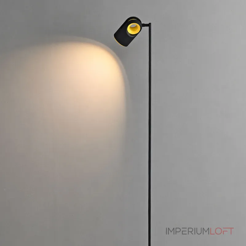 Дизайнерский светодиодный торшер с яркими вставками на поворотном плафоне с оптической линзой TOLLVER FL от ImperiumLoft