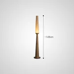 Серия торшеров с выключателем на коническом основании из высококачественной древесины и текстильным плафоном STEVE H145 Light Brown от ImperiumLoft