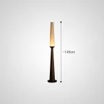 Серия торшеров с выключателем на коническом основании из высококачественной древесины и текстильным плафоном STEVE H145 Dark Brown от ImperiumLoft