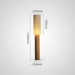 Серия торшеров с выключателем на цилиндрическим основании из высококачественной древесины и текстильным плафоном SMOT Light Brown от ImperiumLoft