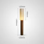 Серия торшеров с выключателем на цилиндрическим основании из высококачественной древесины и текстильным плафоном SMOT Dark Brown от ImperiumLoft