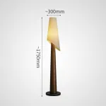 Серия торшеров с коническим корпусом из высококачественной древесины и асимметричным текстильным плафоном VALE Dark Brown от ImperiumLoft