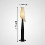 Серия торшеров с коническим корпусом из высококачественной древесины и асимметричным текстильным плафоном VALE Black от ImperiumLoft