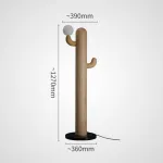 Деревянный напольный светильник в виде кактуса с шарообразным плафоном CACTUS WOOD Light Brown от ImperiumLoft