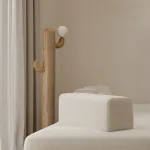 Деревянный напольный светильник в виде кактуса с шарообразным плафоном CACTUS WOOD Black от ImperiumLoft