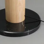 Деревянный напольный светильник в виде кактуса с шарообразным плафоном CACTUS WOOD Black от ImperiumLoft