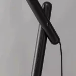 Серия торшеров с регулировкой угла наклона корпуса из высококачественной древесины и текстильным плафоном CRANE WOOD Dark Brown от ImperiumLoft