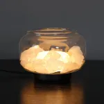 Настольная лампа с мраморным рассеивателем внутри стеклянного плафона с возможностью использования в качестве аромалампы DORIAN TAB от ImperiumLoft