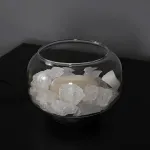 Настольная лампа с мраморным рассеивателем внутри стеклянного плафона с возможностью использования в качестве аромалампы DORIAN TAB от ImperiumLoft