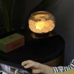 Настольная лампа с мраморным рассеивателем внутри стеклянного плафона с возможностью использования в качестве аромалампы DORIAN TAB от ImperiumLoft