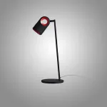 Светодиодная настольная лампа с направленным источником света на регулируемом плафоне с декоративыми элементами красного цвета TOLLVER TAB от ImperiumLoft