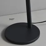 Светодиодная настольная лампа с направленным источником света на регулируемом плафоне с декоративыми элементами красного цвета TOLLVER TAB от ImperiumLoft