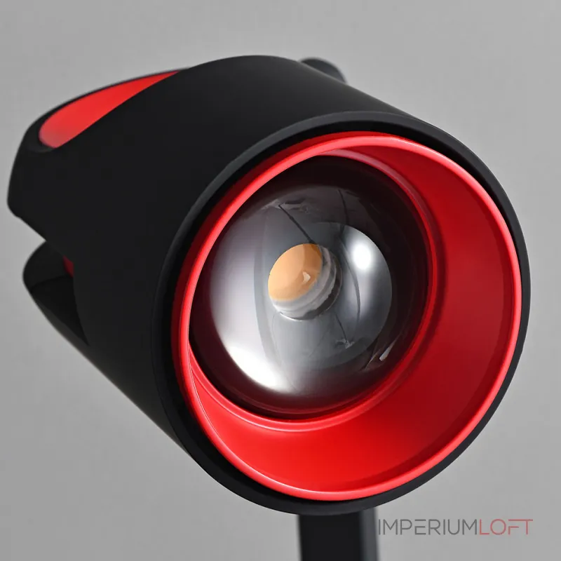 Светодиодная настольная лампа с направленным источником света на регулируемом плафоне с декоративыми элементами красного цвета TOLLVER TAB от ImperiumLoft Светодиодная настольная лампа с направленным источником света на регулируемом плафоне с декоративыми элементами красного цвета TOLLVER TAB от ImperiumLoft