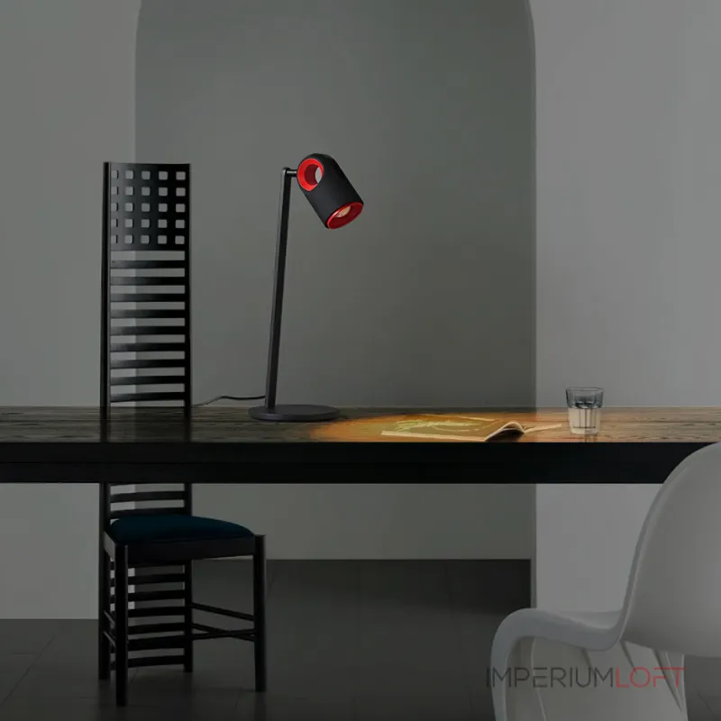 Светодиодная настольная лампа с направленным источником света на регулируемом плафоне с декоративыми элементами красного цвета TOLLVER TAB от ImperiumLoft Светодиодная настольная лампа с направленным источником света на регулируемом плафоне с декоративыми элементами красного цвета TOLLVER TAB от ImperiumLoft