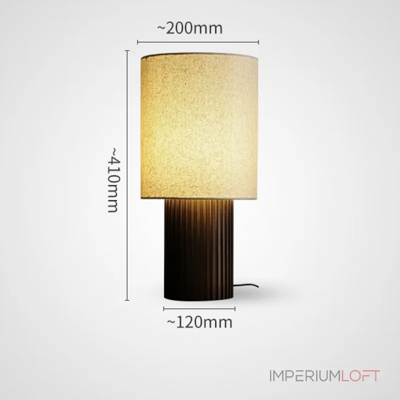 Серия настольных ламп с рельефным корпусом из высококачественной древесины разных оттенков и текстильным плафоном цилиндрической формы EUGEN Dark Brown от ImperiumLoft Серия настольных ламп с рельефным корпусом из высококачественной древесины разных оттенков и текстильным плафоном цилиндрической формы EUGEN Dark Brown от ImperiumLoft